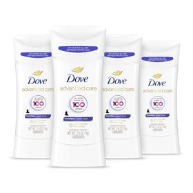 Dove Advanced Care Antiperspirant Deodorant Stick 4 Count packaging front view
