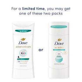 Dove Advanced Care Antiperspirant Deodorant Stick application on skin