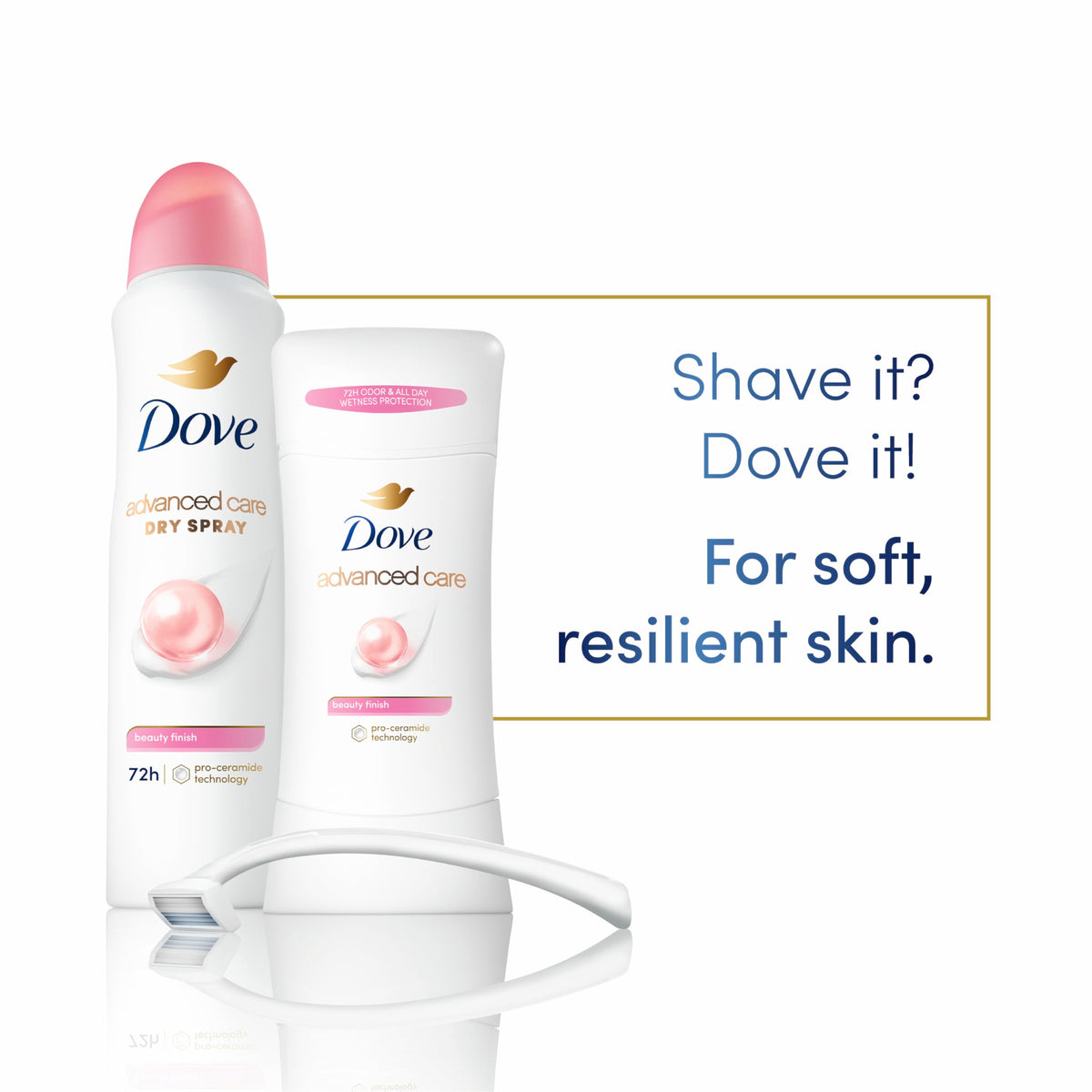 Dove Advanced Care Antiperspirant Deodorant Stick Beauty Finish floral fragrance ingredients