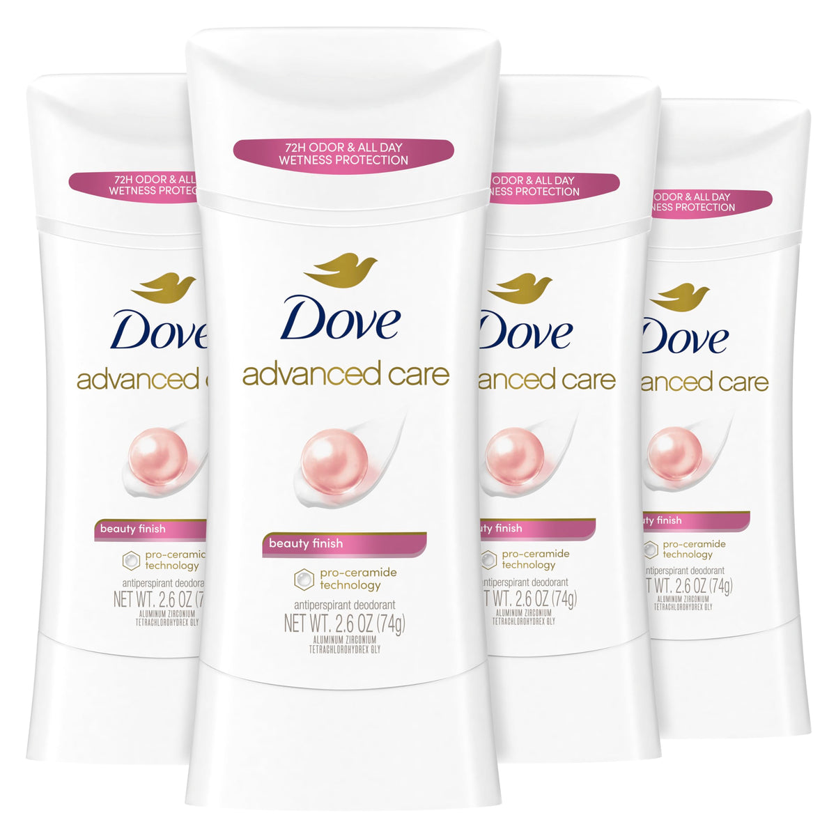 Dove Advanced Care Antiperspirant Deodorant Stick Beauty Finish front view