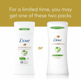 Dove Advanced Care Antiperspirant Deodorant Stick Cool Essentials application demonstration