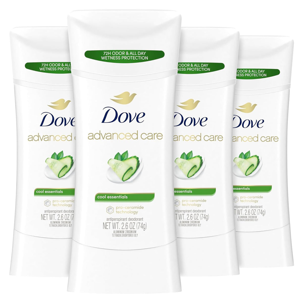 Dove Advanced Care Antiperspirant Deodorant Stick Cool Essentials front view
