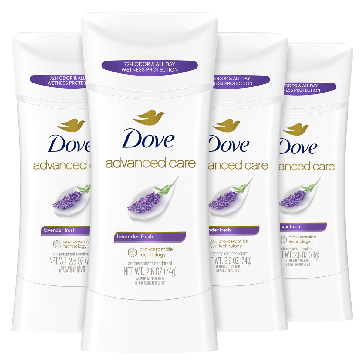 Dove Advanced Care Antiperspirant Deodorant Stick Lavender Fresh front view