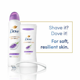 Dove Advanced Care Antiperspirant Deodorant Stick Lavender Fresh with lavender flowers