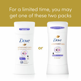 Dove Advanced Care Antiperspirant Deodorant Stick side view