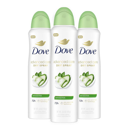 Dove Advanced Care Antiperspirant Dry Spray 3 Count front view