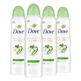 Dove Advanced Care Antiperspirant Dry Spray 4 Count front view