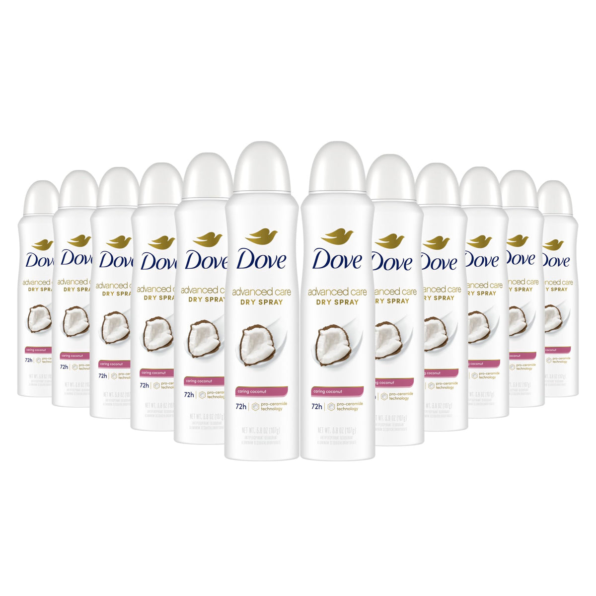 Dove Advanced Care Antiperspirant Dry Spray pack of 12