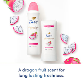 Dove Advanced Care Antiperspirant Spray ingredients list side view