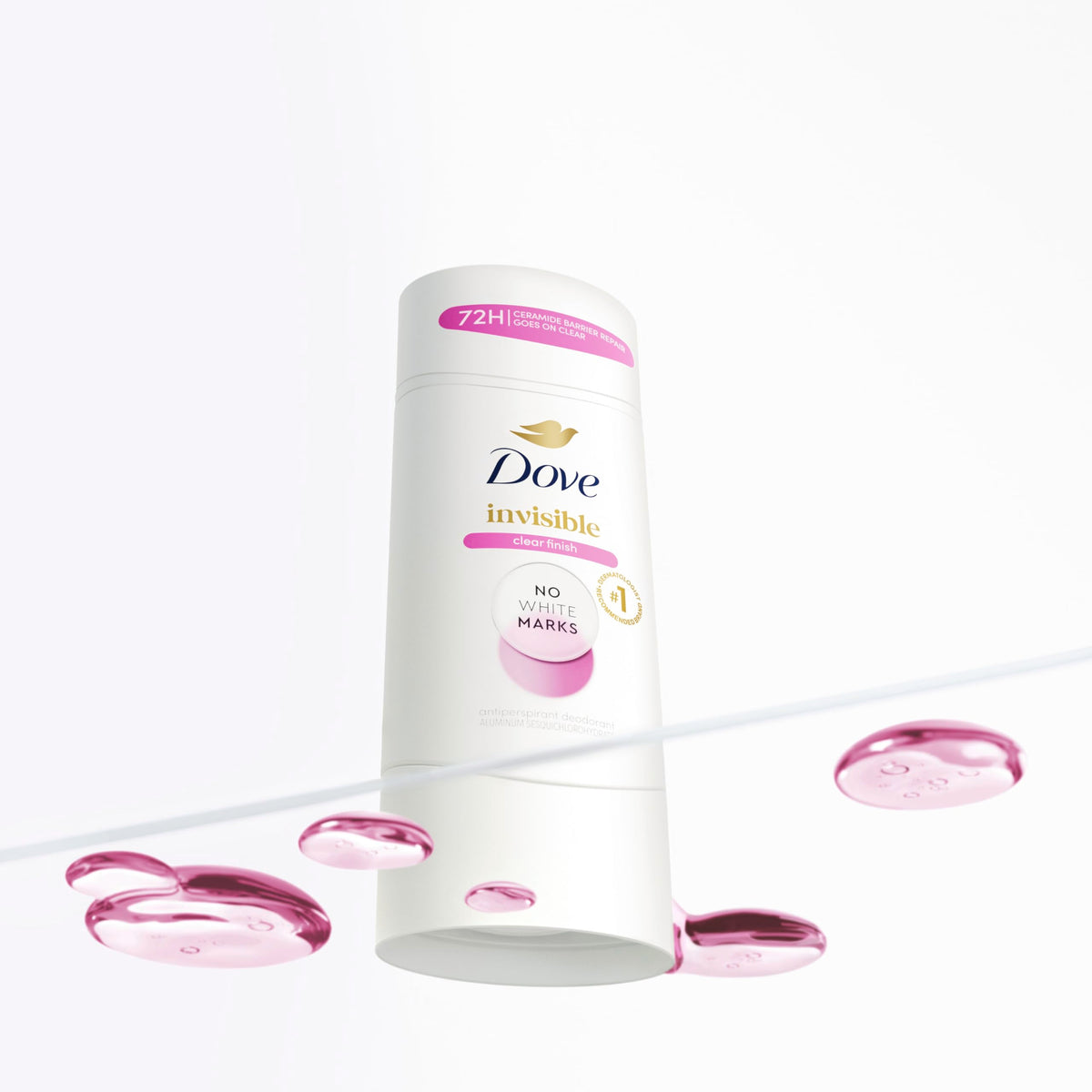 Dove Advanced Care Clear Finish Antiperspirant Deodorant 2.6 oz application demonstration