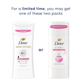 Dove Advanced Care Clear Finish Antiperspirant Deodorant 2.6 oz back view