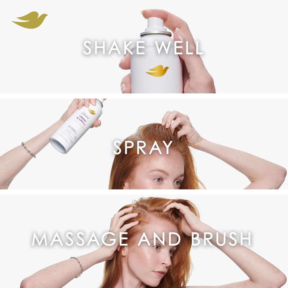 Dove Advanced Dry Shampoo can with spray nozzle