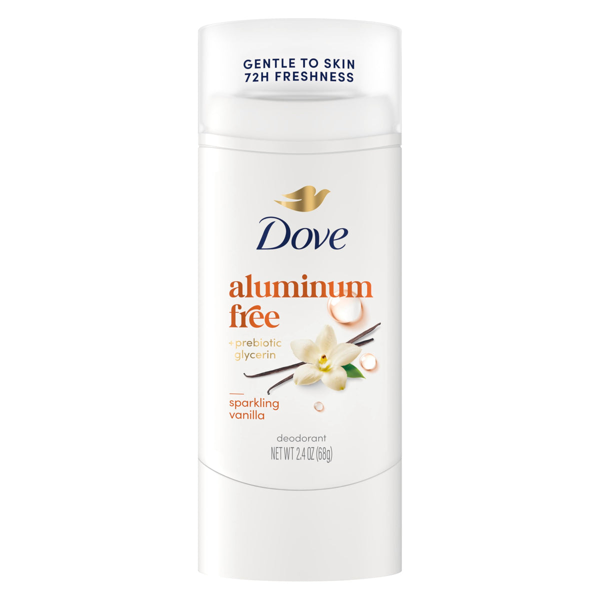 Dove Aluminum Free Deodorant Stick Sparkling Vanilla front view