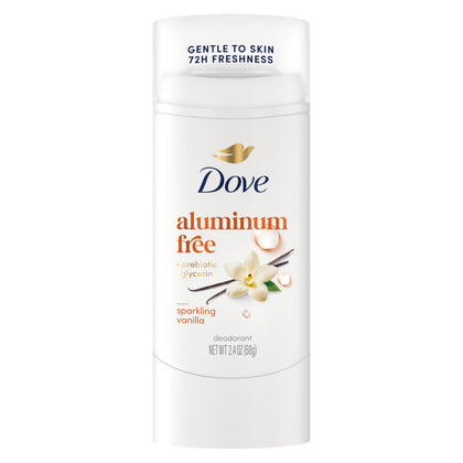 Dove Aluminum Free Deodorant Stick Sparkling Vanilla front view