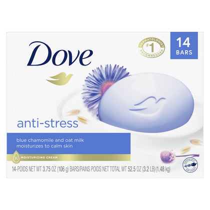 Dove Anti-Stress Beauty Bar 3.75 oz front view with packaging