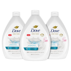 Dove Antibacterial Hand Wash Care & Protect 3 Pack front view