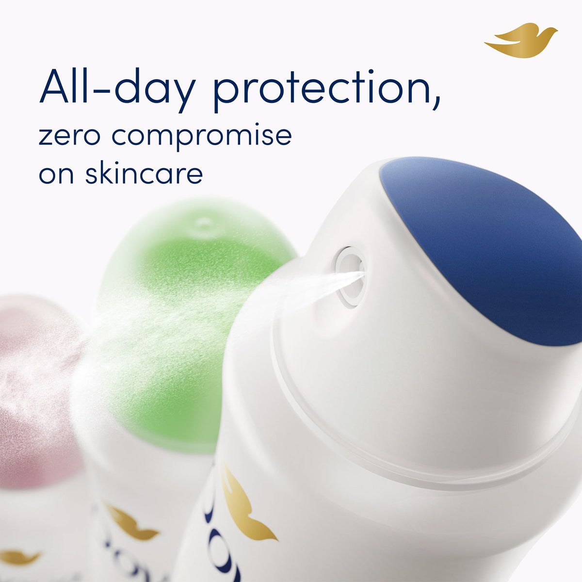 Dove Antiperspirant Deodorant Clear Finish 3.8 oz close-up of spray nozzle