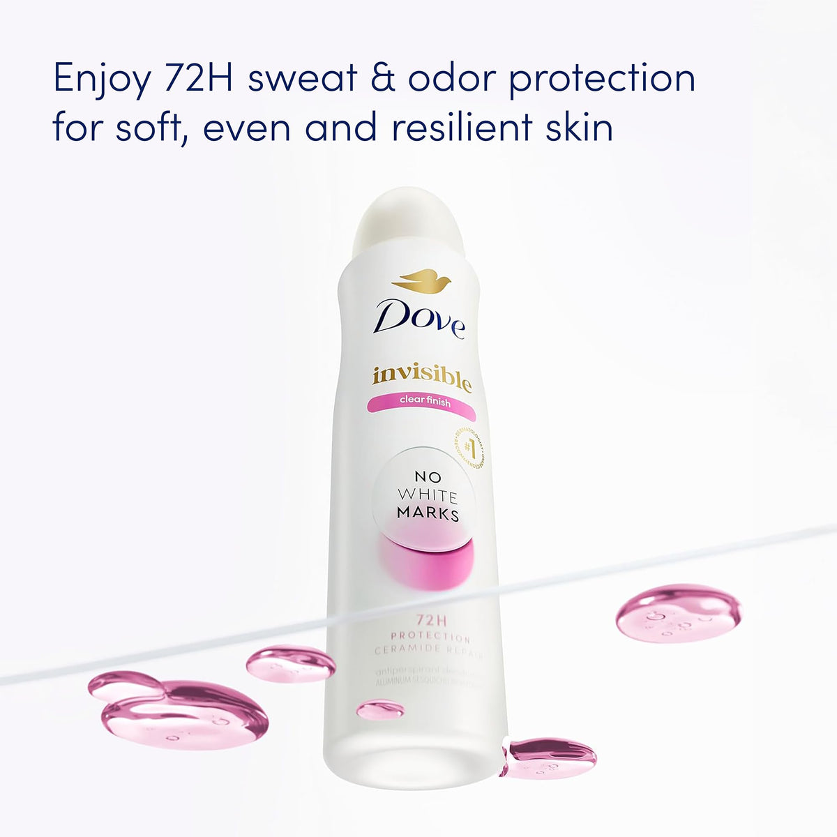 Dove Antiperspirant Deodorant Clear Finish 3.8 oz side view