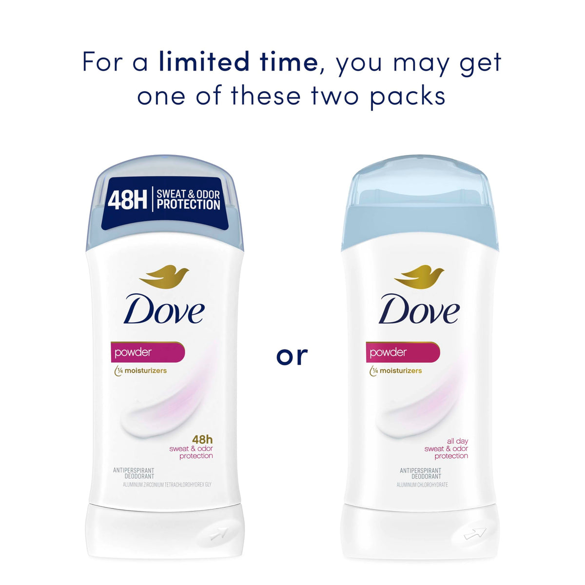 Dove Antiperspirant Deodorant Stick application on skin close-up