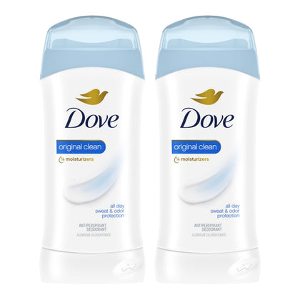Dove Antiperspirant Stick 2-Pack front view with packaging