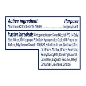 Dove Antiperspirant Stick showing clear formula on skin