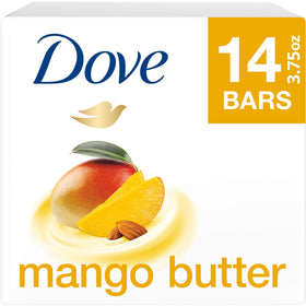 Dove Beauty Bar Mango Butter close-up of a single bar