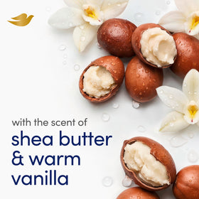 Dove Beauty Bar Soap Shea Butter on a bathroom countertop