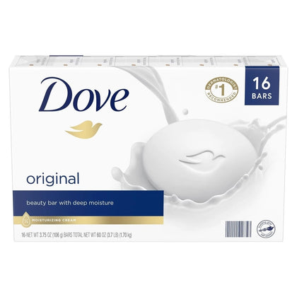 Dove Beauty Bar White 4oz Twin Pack front view with packaging