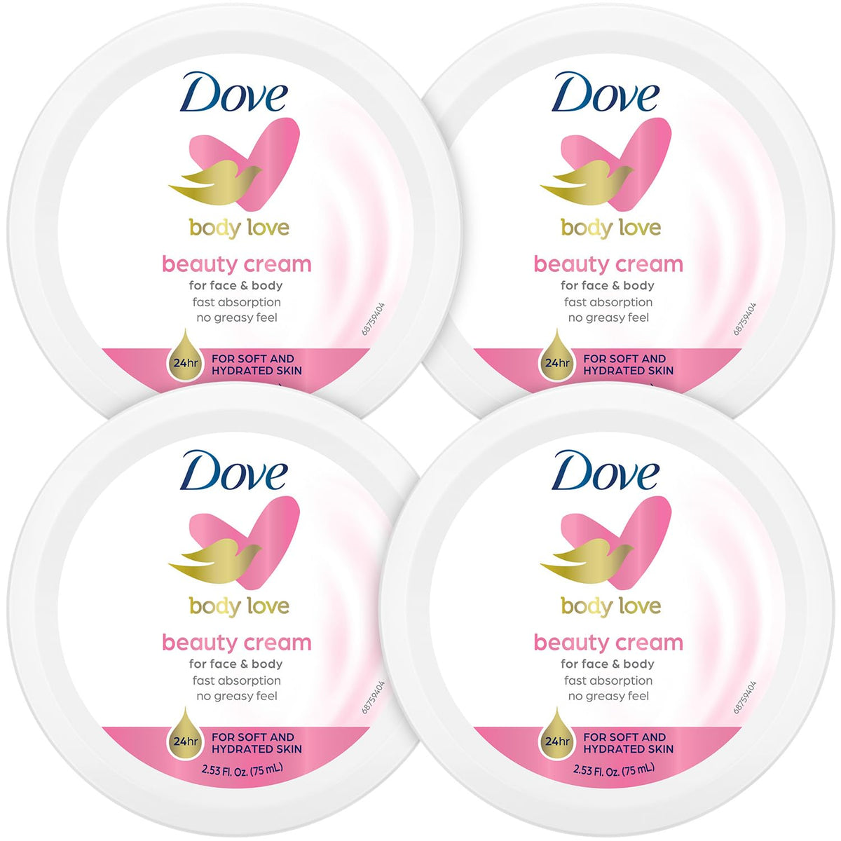 Dove Beauty Cream 2.53 Fl Oz front view with packaging