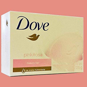 Dove Beauty Cream Bar Soap 6 pack packaging with pink bars