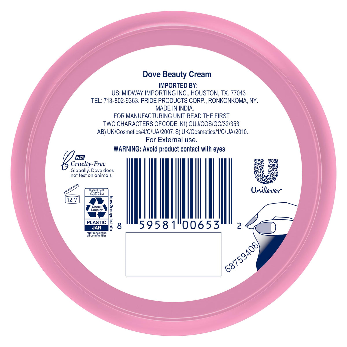 Dove Beauty Cream texture close-up