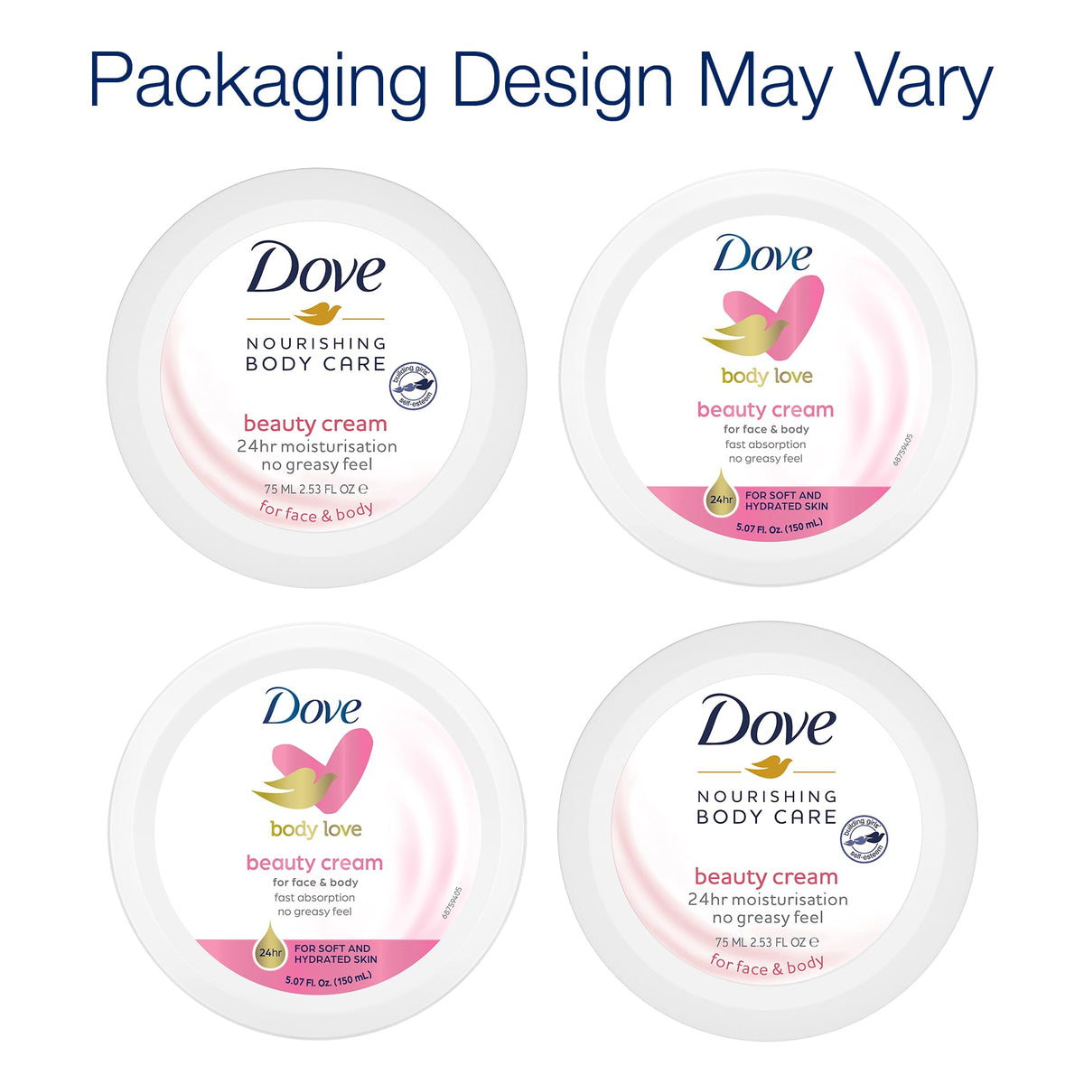 Dove Body Love Beauty Cream application on skin