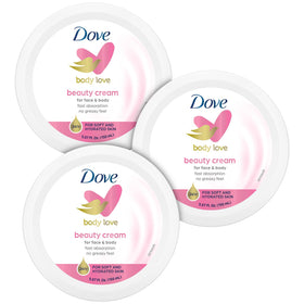 Dove Body Love Beauty Cream front view with luxurious packaging