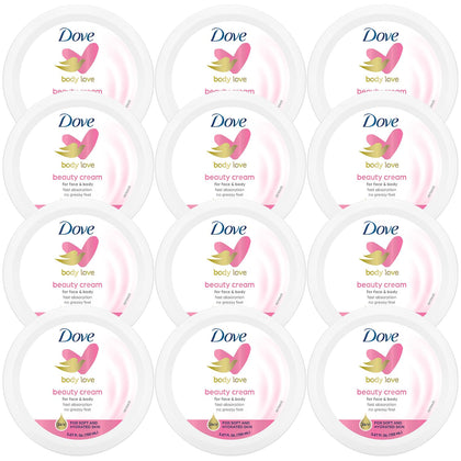 Dove Body Love Beauty Cream front view with luxurious packaging