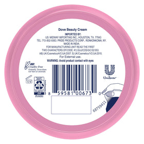 Dove Body Love Beauty Cream jar side view showing texture