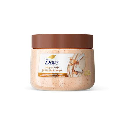 Dove Body Scrub Brown Sugar & Coconut Butter 15 oz front view