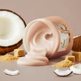 Dove Body Scrub Brown Sugar & Coconut Butter 15 oz packaging