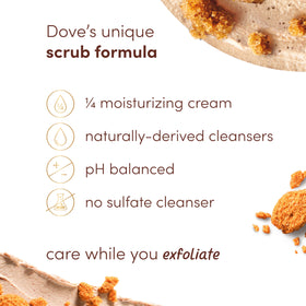 Dove Body Scrub Brown Sugar & Coconut Butter 15 oz texture close-up