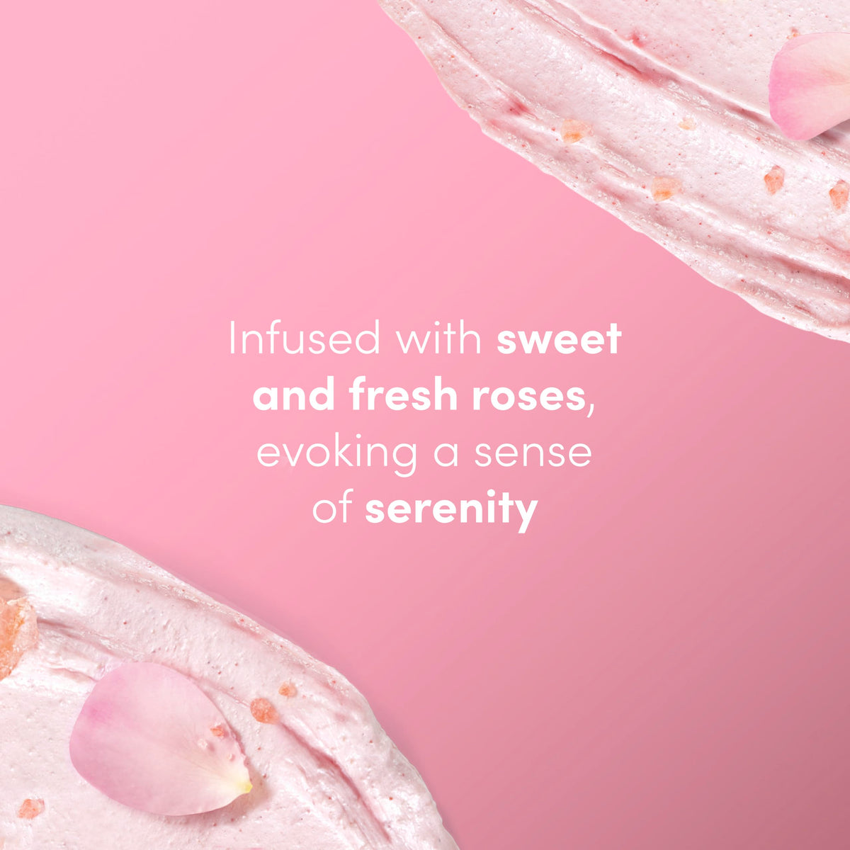 Dove Body Scrub Himalayan Salt & Rose Oil in a bathroom setting