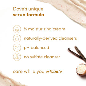 Dove Body Scrub Vanilla Sugar & Shea Butter 15 oz creamy texture close-up