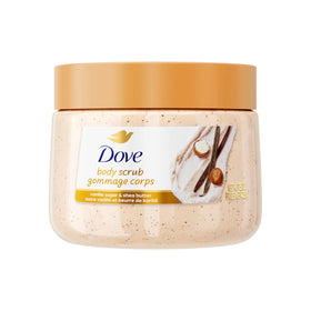 Dove Body Scrub Vanilla Sugar & Shea Butter 15 oz front view