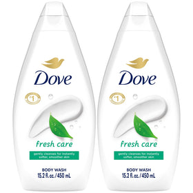 Dove Body Wash Fresh Care 2-Pack front view with packaging