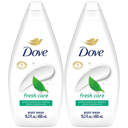 Dove Body Wash Fresh Care 2-Pack front view with packaging