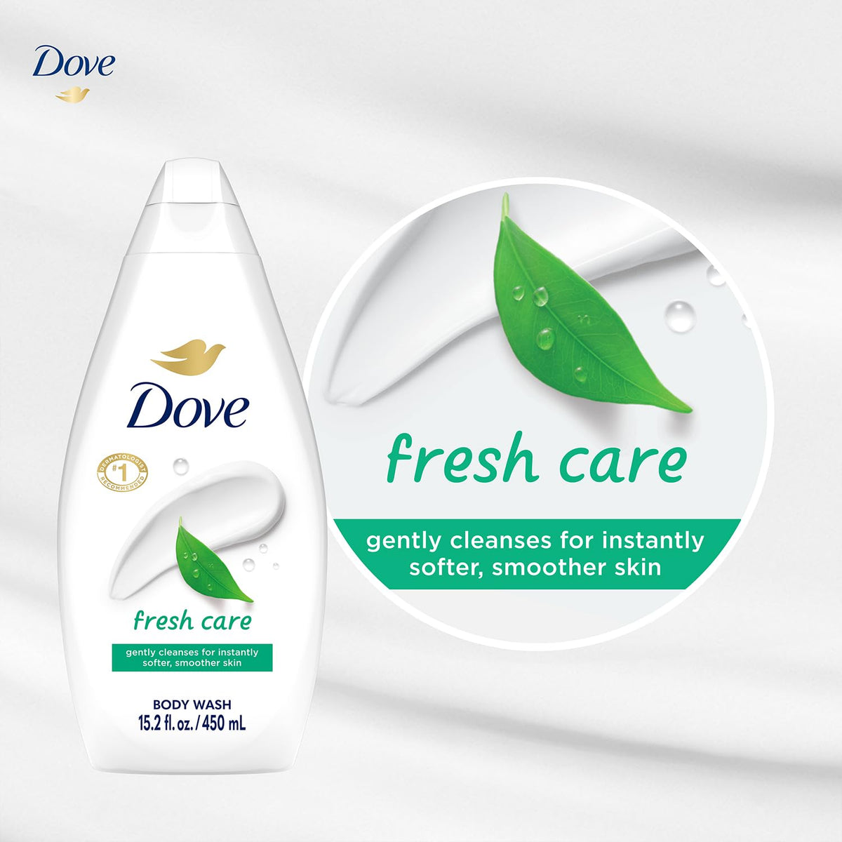 Dove Body Wash Fresh Care ingredients list on packaging