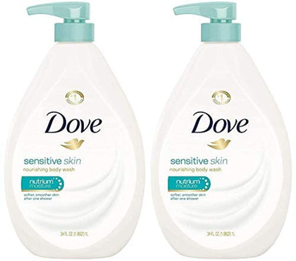 Dove Body Wash Sensitive Skin Pump front view with packaging