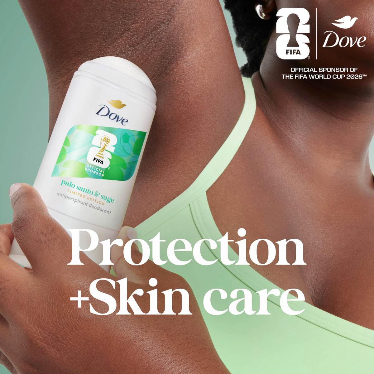 Dove Clinical + Care Antiperspirant Deodorant close-up of ingredients list