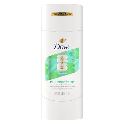 Dove Clinical + Care Antiperspirant Deodorant front view, Palo Santo & Sage scent