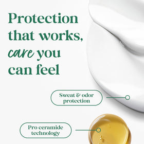 Dove Clinical + Care Antiperspirant Deodorant in hand for application