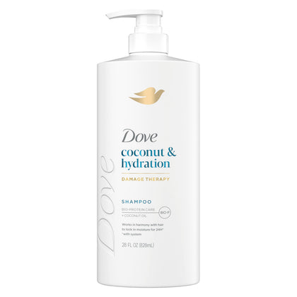 Dove Coconut & Hydration Shampoo 28 Fl Oz front view