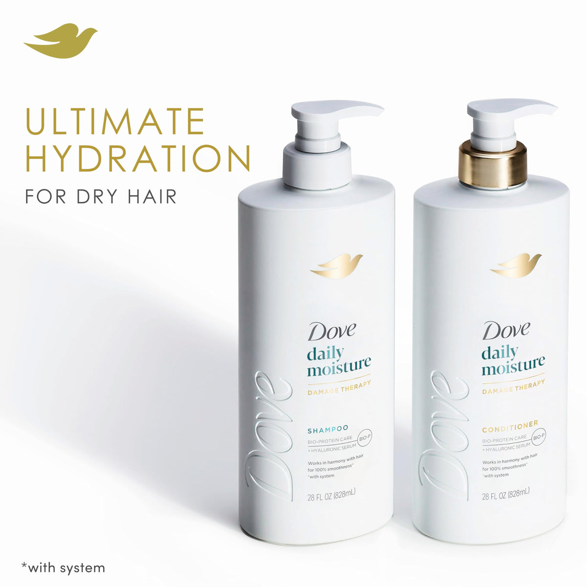 Dove Coconut & Hydration Shampoo lathering in hands